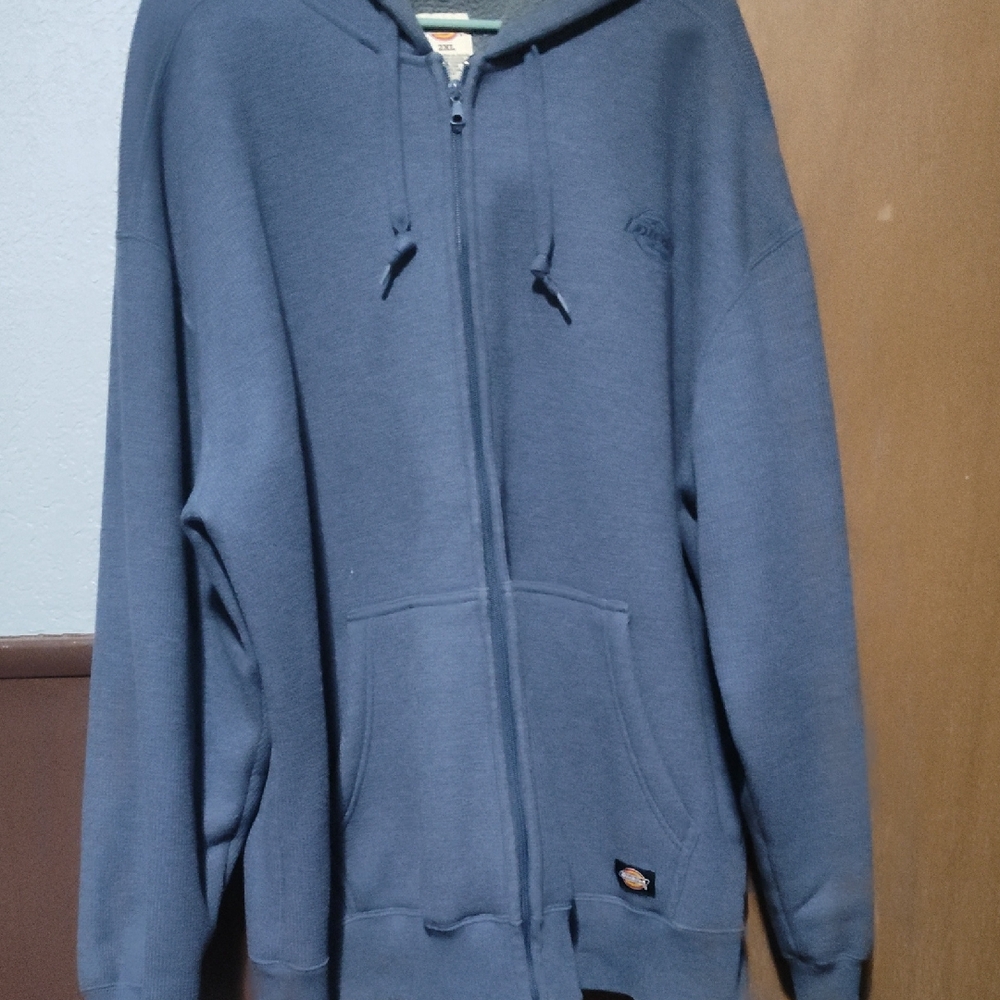 Dickies Men's Zip-Up Blue Sweater